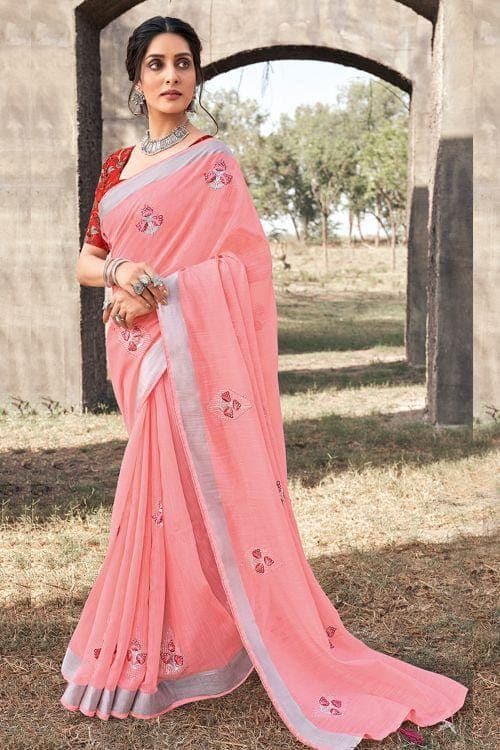 linen saree