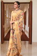Linen Saree Royal Yellow Linen Saree saree online