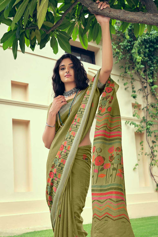 linen saree