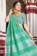 linen saree