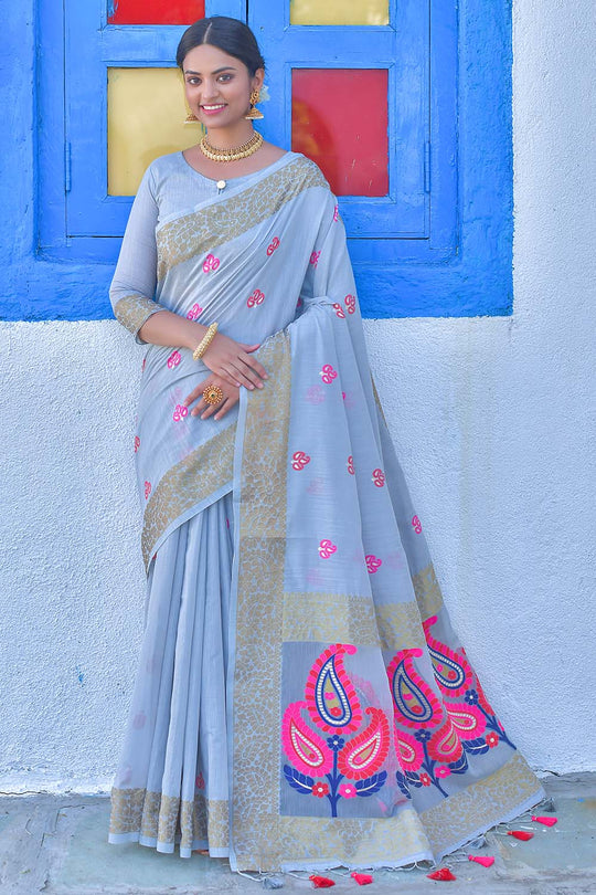 linen saree images