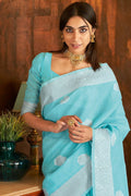 linen saree blouse design