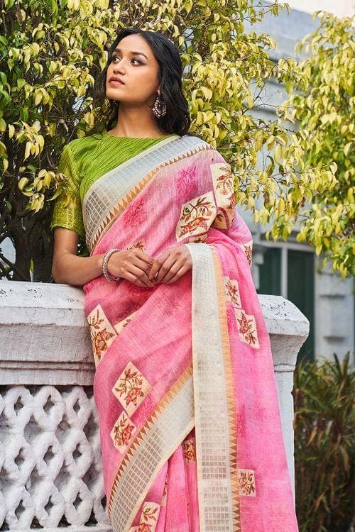 linen saree online