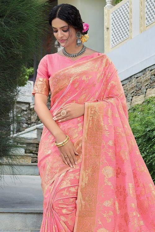 Discover 193+ accessories for pink saree super hot