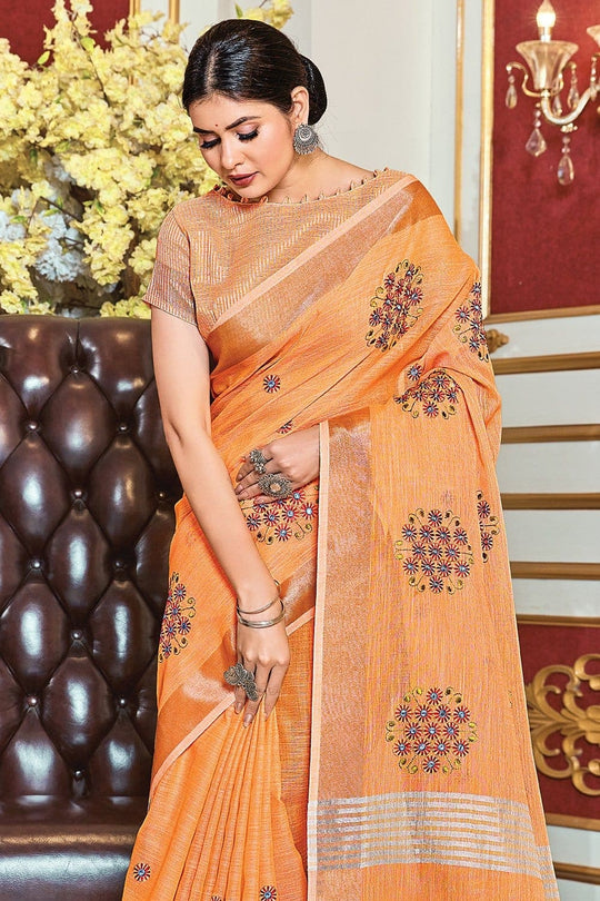 linen saree