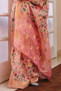 Linen Saree Watermelon Pink Linen Saree saree online