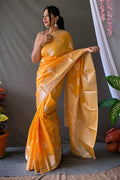 yellow saree