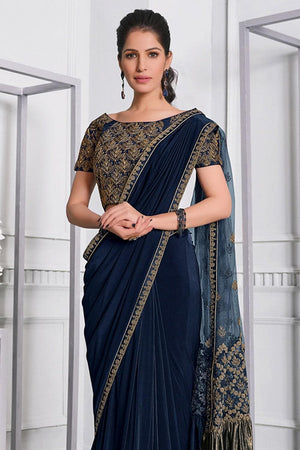 georgette net saree