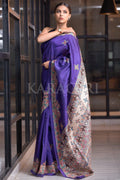 Madhubani Saree Azure Blue Madhubani Saree saree online