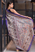 Madhubani Saree Azure Blue Madhubani Saree saree online