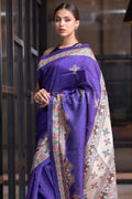 Madhubani Saree Azure Blue Madhubani Saree saree online
