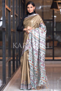 Madhubani Saree Copper Brown Madhubani Saree saree online