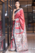 Madhubani Saree Currant Red Madhubani Saree saree online