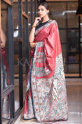 Madhubani Saree Currant Red Madhubani Saree saree online