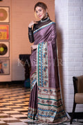 Madhubani Saree Dark Brown Madhubani Saree saree online