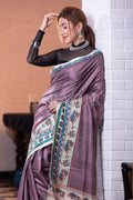 Madhubani Saree Dark Brown Madhubani Saree saree online