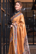 Madhubani Saree Merigold Yellow Madhubani Saree saree online