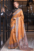 Madhubani Saree Merigold Yellow Madhubani Saree saree online