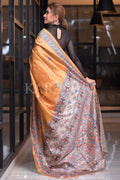 Madhubani Saree Merigold Yellow Madhubani Saree saree online