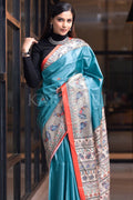 Madhubani Saree Munsell Blue Madhubani Saree saree online