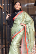 Madhubani Saree Sage Green Madhubani Saree saree online