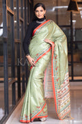Madhubani Saree Sage Green Madhubani Saree saree online