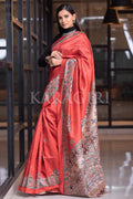 Madhubani Saree Scarlet Red Madhubani Saree saree online