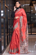 Madhubani Saree Scarlet Red Madhubani Saree saree online
