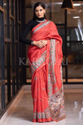 Madhubani Saree Scarlet Red Madhubani Saree saree online