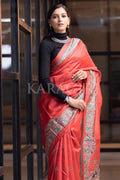 Madhubani Saree Scarlet Red Madhubani Saree saree online