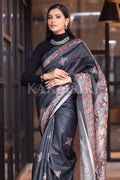 Madhubani Saree Shadow Grey Madhubani Saree saree online