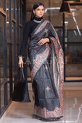 Madhubani Saree Shadow Grey Madhubani Saree saree online