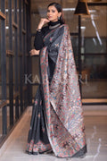Madhubani Saree Shadow Grey Madhubani Saree saree online