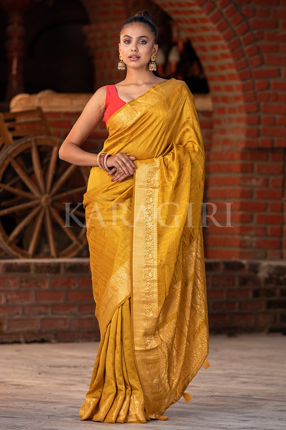 Pure crepe mysore silk saree – www.vannamayil.com