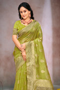 Heena Green Organza Saree