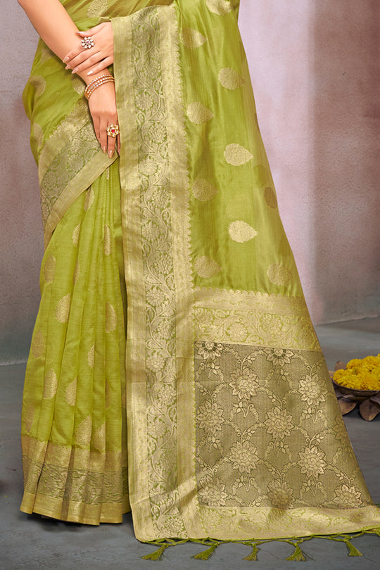 Heena Green Organza Saree