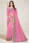 pink saree