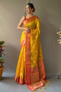 yellow saree