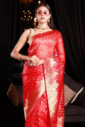 organza saree with blouse