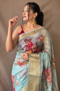 organza silk saree