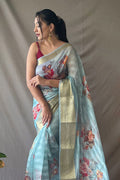organza saree