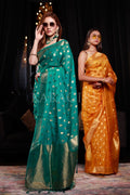 organza saree with zari border