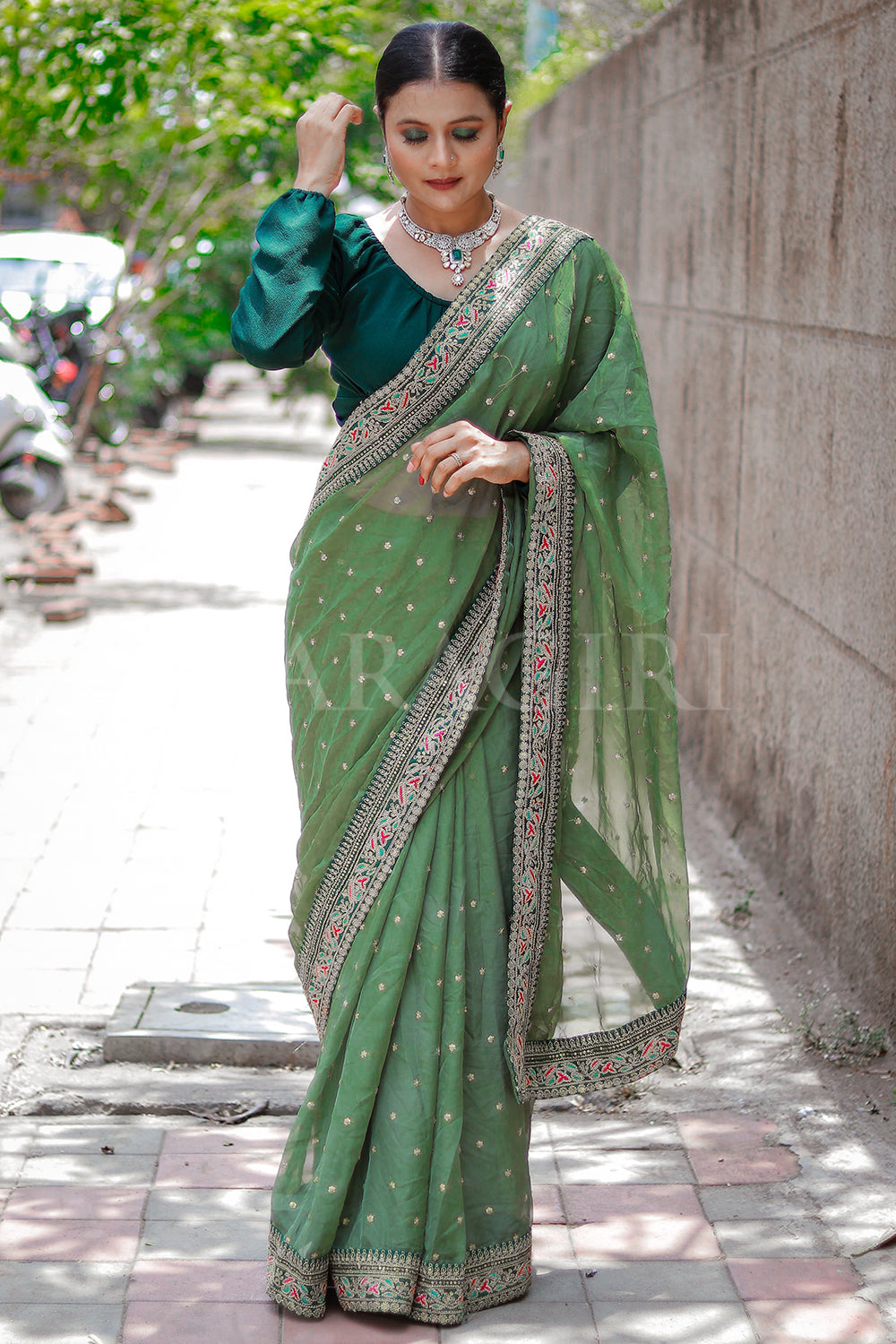 Latest organza sarees discount online
