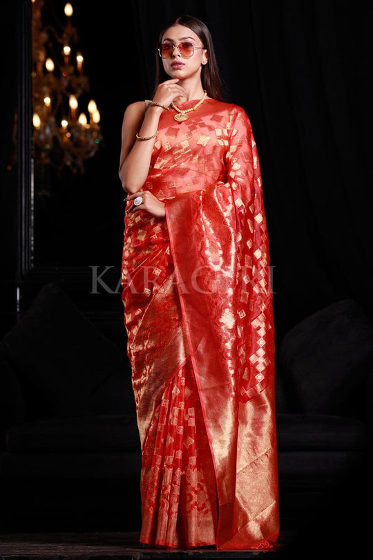organza saree online