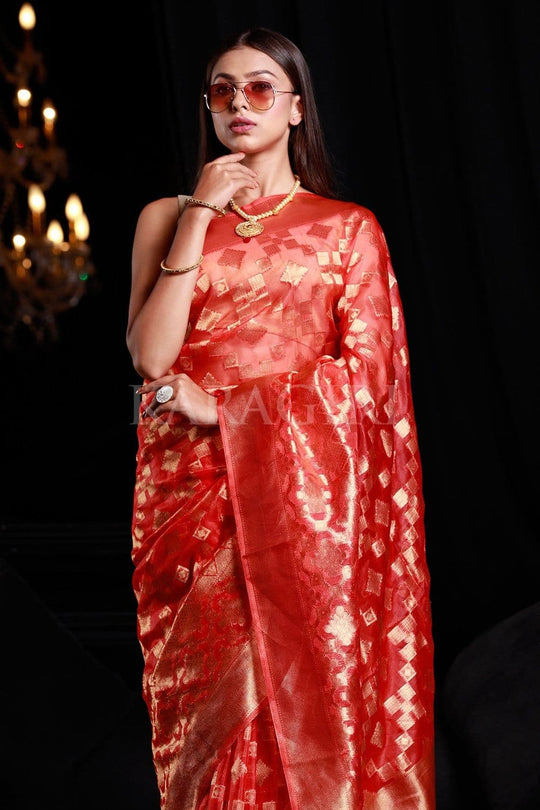 organza saree