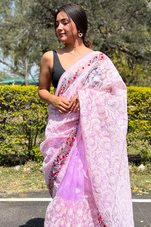 organza saree