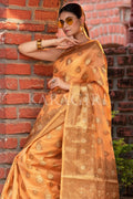 Organza Saree Bronze Orange Organza Saree saree online
