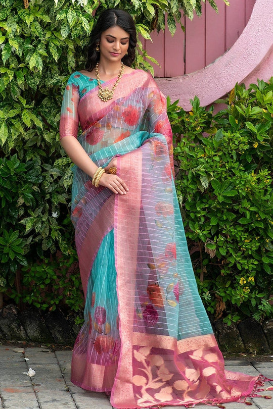 organza saree online