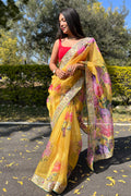 organza saree