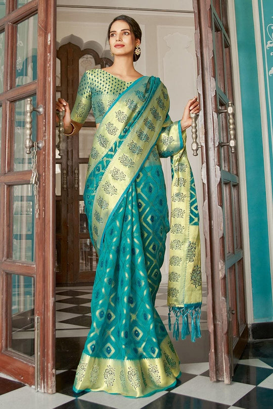 organza silk saree